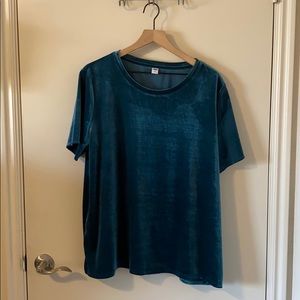 Old Navy Velvet Green T Shirt | Size XL